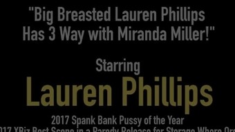 Big Breasted Lauren Phillips Has 3(Three) Way Along With Miranda Miller!