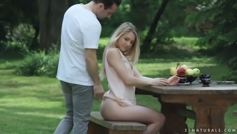 Beautiful Blondie Alecia Fox Is Having Romantic Sex In The Garden