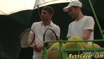 Busty Babe Anally Fucked After Tennis 
