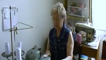 Omahotel Hairy Granny Pussy Filled With Adult Toy