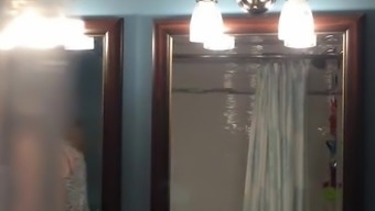 Set Hidden Cam On Blonde Teen Bathroom