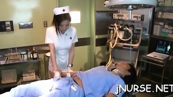 Nurse In Heats Roughly Drilled And Made To Drink Spunk