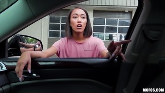 Aria Is A Dick Craving Ebony Chick Fucked Well In A Car