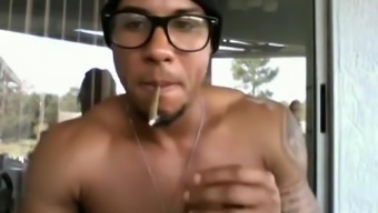 Dominican Straight Muscular Papi Jerks Off His Big Cock And Cums On His Tigh