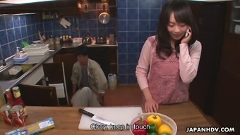 Kinky Asian Housewife Nozomi Hazuki Gives A Blowjob To One Kinky Plumber