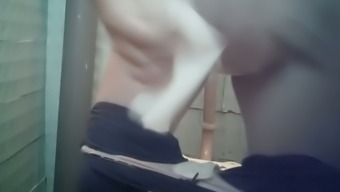 White Pale Skin Pregnant Chick Filmed On Hidden Cam Pissing In The Restroom