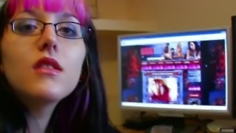 Nerdy Goth Chick Takes It In The Ass