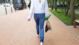 Russian Blondes Wrigle Ass In Blue Jeans 2
