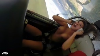 Flying On A Two-Person Airplane Make Connie Carter So Horny That Masturbates