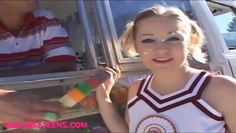 Ice Cream Truck Teen Schoolgirl.Mp4