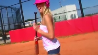 Eden Adams Loves Playing Baseball And She Loves To Show Off Her Pussy