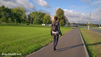Jeny Smith Pantyhose Boasting Government Departments Square. Bubble Butt And Public Irregular