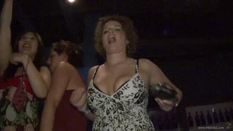 Dynamic Party Girl Flashes Her Natural Tits In Public