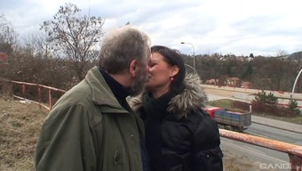 Great Czech Pornstar Gets Fucked By A Naughty Old Guy Outside