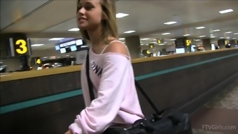 Gorgeous Blonde Teen Flashes Her Tits Out In Public Solo Clip