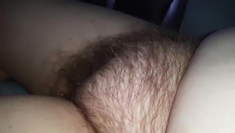 Wife Rubbing Her Own Hairy Pussie & Tits