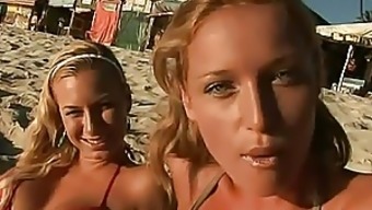 Mind-Blowing Lesbian Blondes Get Anal Passage Fucked And Facialized With In Outdoor Orgy