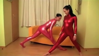 Flexible Lesbian Gymnasts Finger And Toy