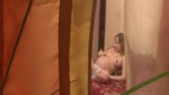 Gorgeous Pregnant Babe Window Spy - Part 5