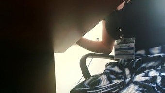 Coworker Under Table Upskirt Hot Girl