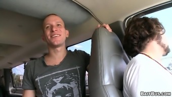 Two Guys Go Really Hardcore Together Inside A Big Car