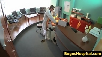 Amateur Patient Banged On Doctors Desk