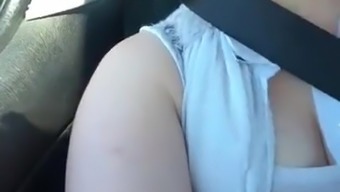 Chubby French Teen Masturbates On The Backseat