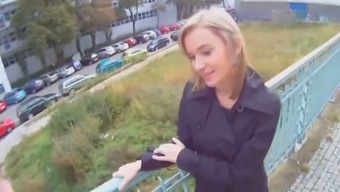 Blonde Cutie Is Tricked Into Outdoor Sex Filmed On Spy Camera Glasses