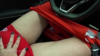 Restless Wife Distracting Her Husband Till He Pulls Over -