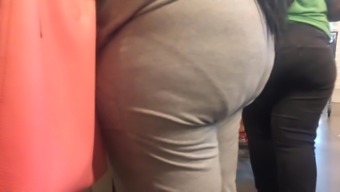 Hungry Bbw Ass In Grey (Checkout Line)