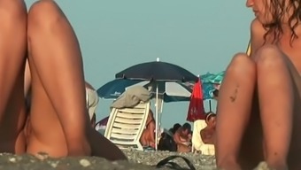 Sexy Chick Spy At Beach Nice Ass Nudist Shots
