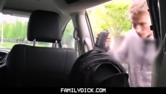 Familydick - Muscle Bear Dad Fucks Boy In Car For Smoking