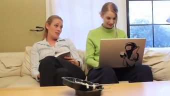 Lesbian Girls Fuck On The Office Flooor
