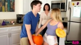 Bratty Sis This Lady Snagged Her Bro Fucking A Pumpkin