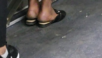 Ebony Feet Teaser On Bus