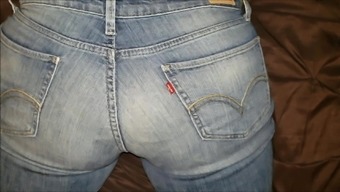 Hot Cum On Her Jeans