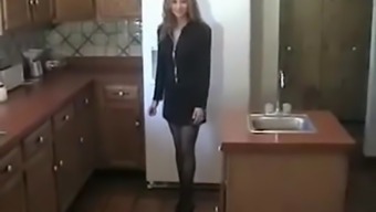 Sexy Housewife Is Wildly Fucking On The Kitchen With Her Boyfriend