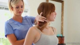 Lustful Masseuse Brett Rossi Lures Sexy Hottie For Awesome Lesbian Sex