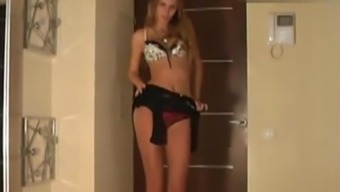 Very Tall Sexy Teen Gives Striptease Dance