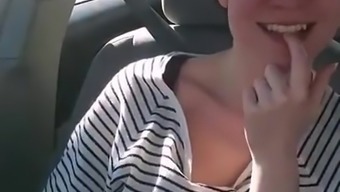 Hot Teen Girl Strips In Her Car