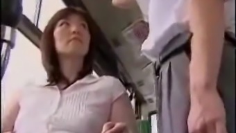 Oriental Prostitute Does A Sizzling Handjob In Public Bus