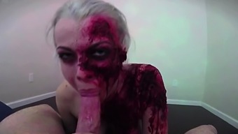 Horny Zombie Gets Her Fill Of Cock And Jizz
