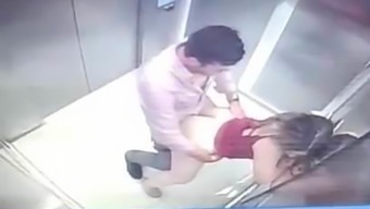 Couple Caught Fucking In The Elevator 