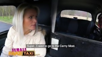 Female Fake Taxi Nympho Blonde Driver Swaps Muscly Studs Cock For Cash