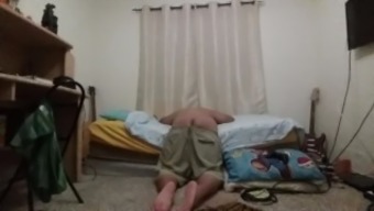 Request: Chub Boy Humps His Bed And Cums For Friend