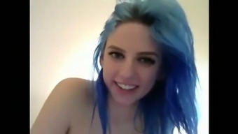 Blue Haired Teen Voted Hottest Boobs