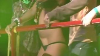Beautiful Babe Shakes Ass For Crowd