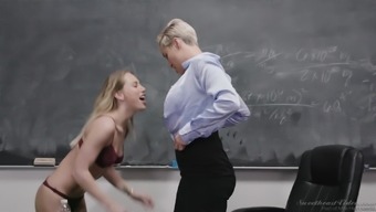 Carter Cruise And Another Babe Want To Masturbate In The Classroom