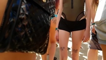 Candid Nice Jiggly Ass Tatted Up!!