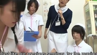 Jav Nurses Cfnm Handjob Blowjob Demonstration Subtitled